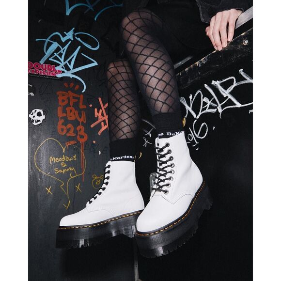 New Dr. Martens 1460 PASCAL MAX LEATHER PLATFORM BOOTS sz 8L - Picture 1 of 14